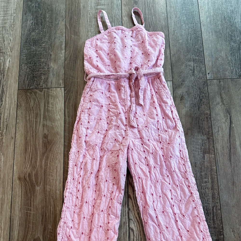 Abercrombie Kids Pink Romper with Tie Waist